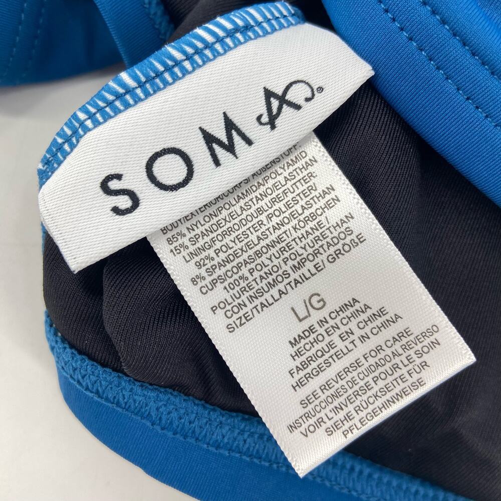 Soma Ruffle One Shoulder Bikini Top L - Picture 9 of 11